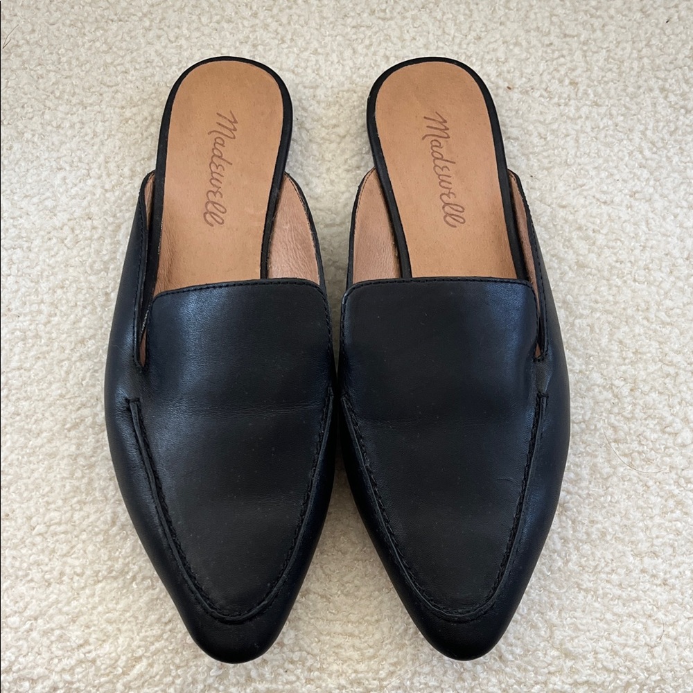 Madewell Black Slip-On Leather Loafers